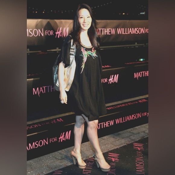 MATTHEW WILLIAMSON H&M NEW NWT $199 SZ 6 S SMALL BLACK SILK EMBROIDERED DRESS - Picture 1 of 15